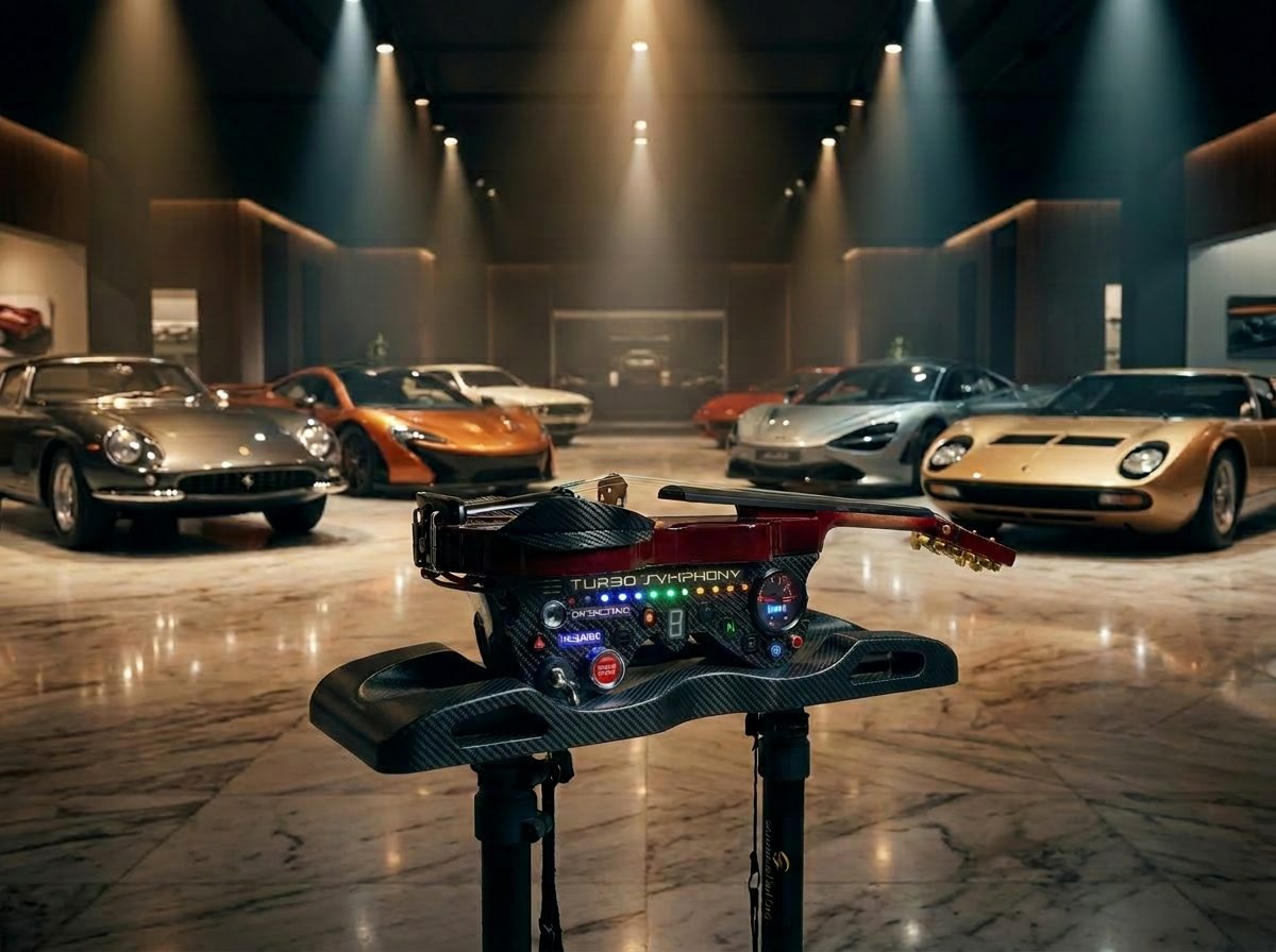 TurboViolin nello showroom supercar